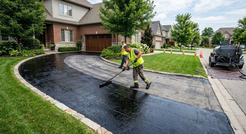 Blacktop Driveway Sealing in Grand Rapids, MI