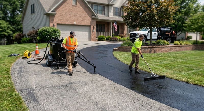 Hot Tar Driveway Sealing in Tampa, FL